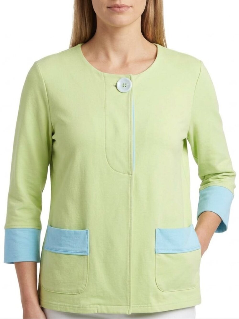 Lime green cardigan